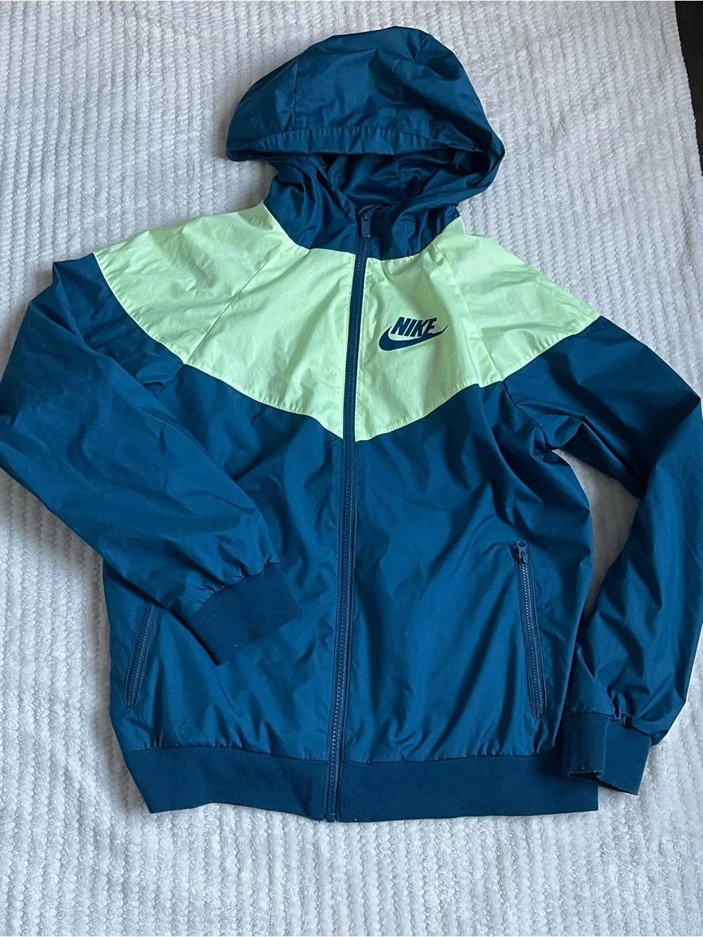 Nike Blue Mesh Athletic Jersey with White Logo Trim